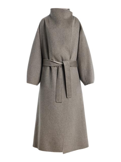 The Frankie Shop Leroy Reversible Funnel-Neck Wool-Blend Coat