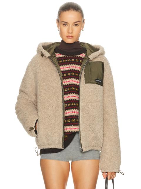 Miu Miu Teddy Ponge ylon Piumino Jacket