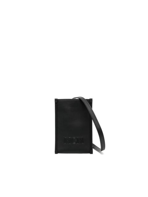 Aren logo-debossed phone pouch