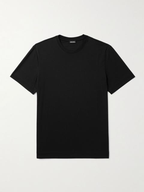 ZEGNA Cotton-Jersey T-Shirt Black