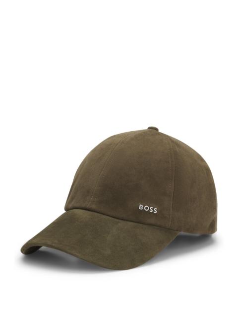 BOSS SUEDE CAP WITH METAL LOGO RIVET