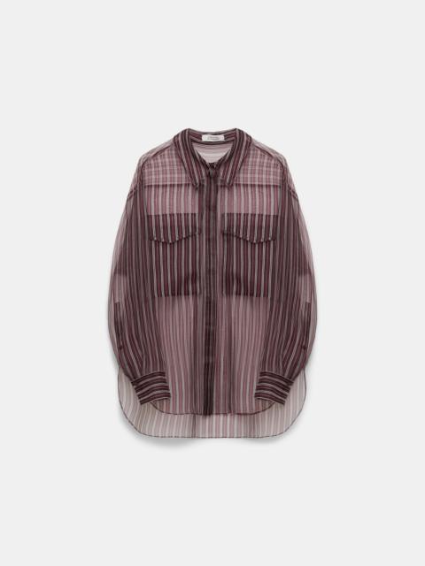 DOROTHEE SCHUMACHER TRANSPARENT STRIPE blouse