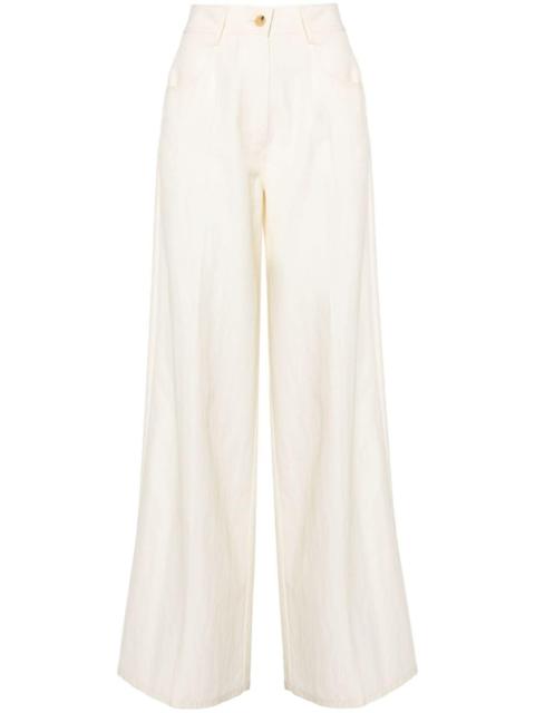 forte_forte wide-leg button-fly trousers
