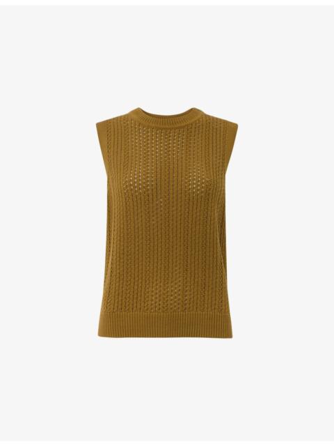 WHISTLES Regular-Fit Pointelle Knitted Tank