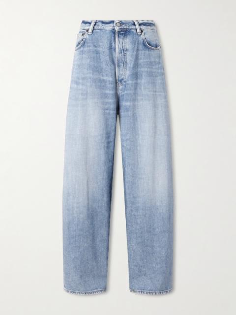 Acne Studios 2023 Crystal-embellished Low-rise Wide-leg Jeans