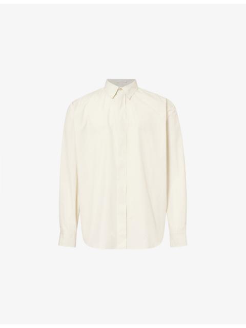 The Row Nilo Curved-Hem Cotton-Poplin Shirt