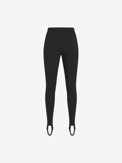 The Frankie Shop Piuma Knit Stirrup Leggings - Black