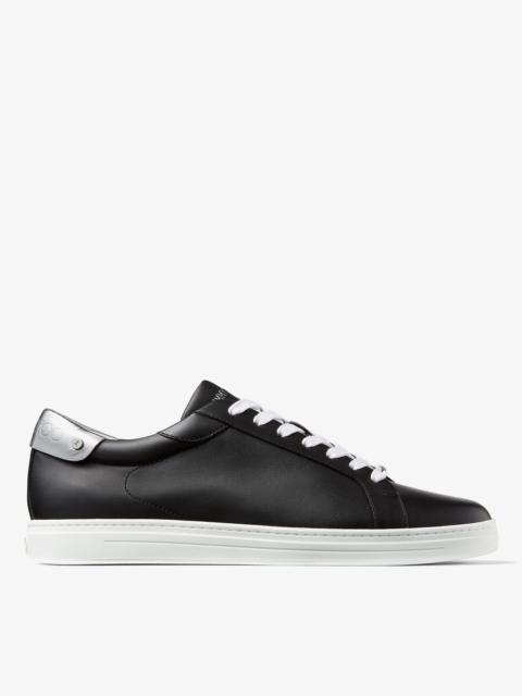 JIMMY CHOO Rome/M
Black Calf Leather and Silver Metallic Nappa Low Top Trainers