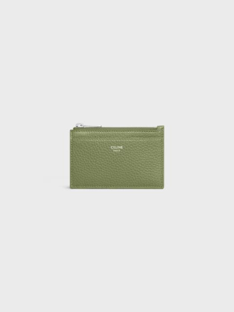 CELINE Zipped Card Holder IN GRAINED CALFSKIN