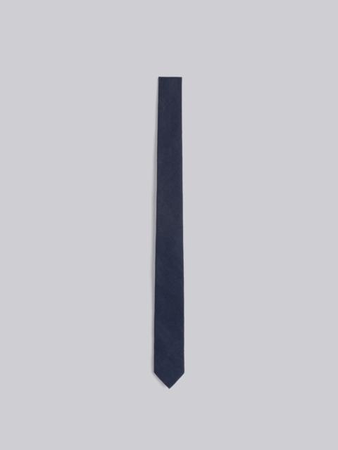 Thom Browne Navy Linen Classic Tie