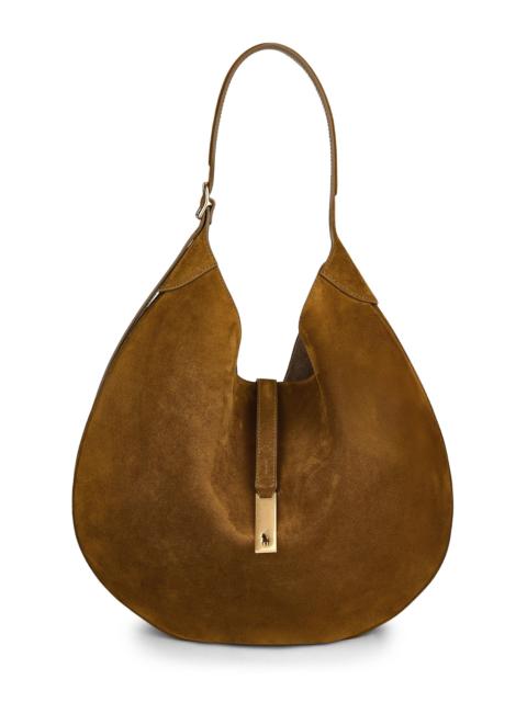 Polo Ralph Lauren Women's Polo ID Medium Suede Shoulder Bag - Artichoke