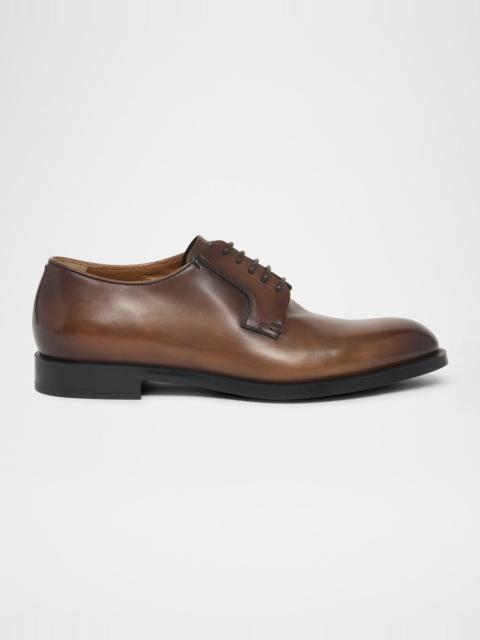 ZEGNA Men's Leather Lace-Up Derby Loafers