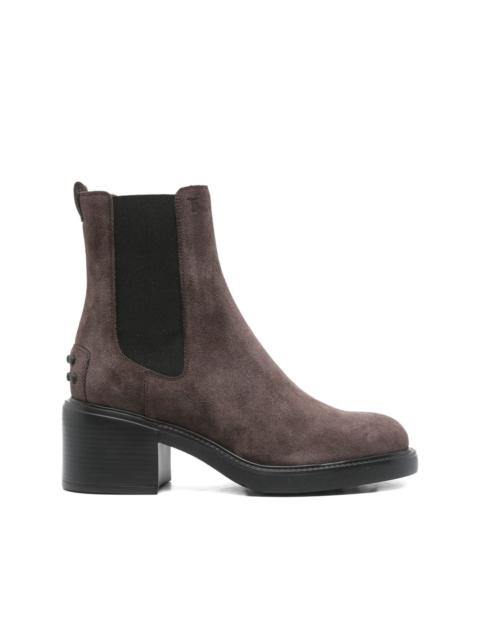 Tod's 60mm elastic-panel block-heel boots