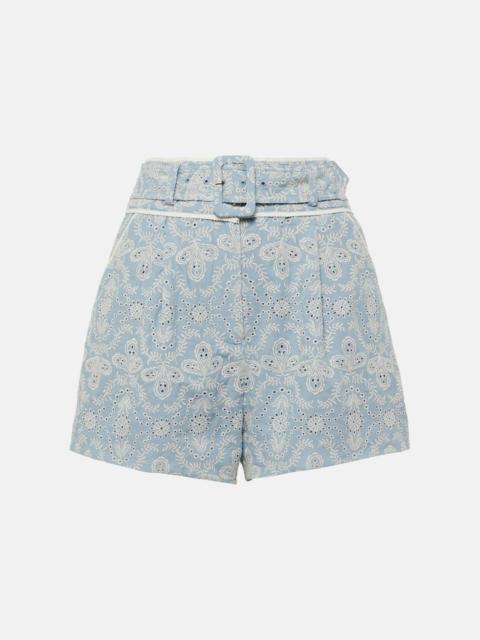 Hobbes high-rise cotton shorts