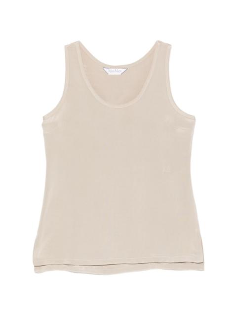 Max Mara satin-finish sleeveless top