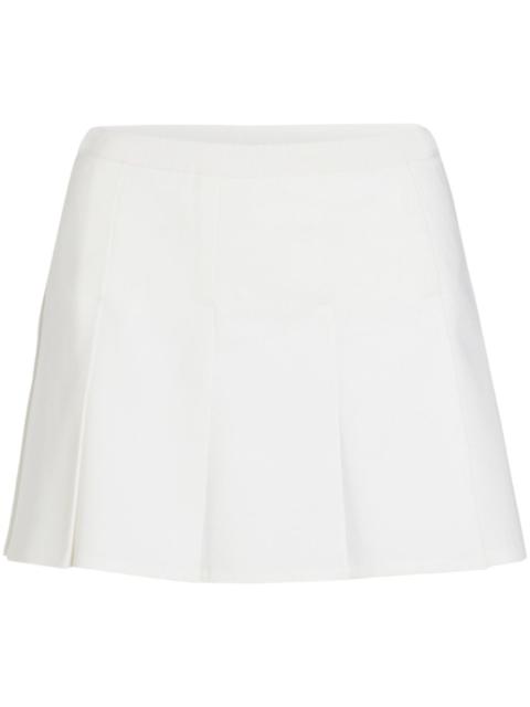PATOU pleated gabardine mini skirt