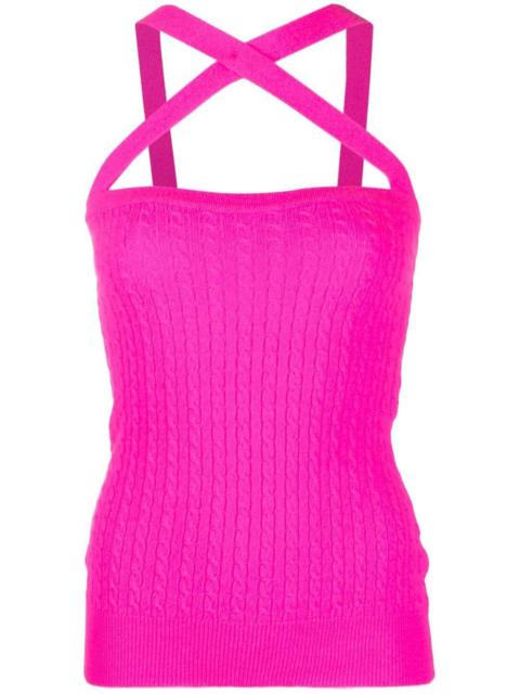 PATOU cable-knit halterneck top