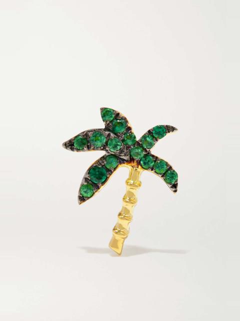 Yvonne Léon 18-karat gold tsavorite earring