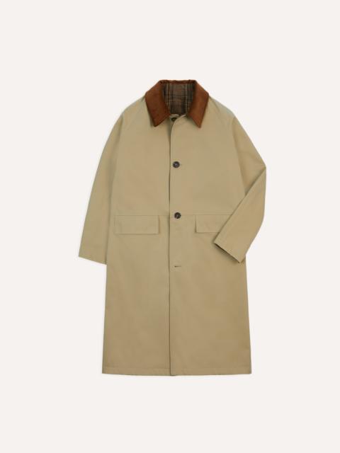 Drake's Reversible Cotton–Tweed Raglan Mac