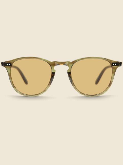 Garrett Leight Hampton 46mm Olive Tortoise/Semi-Flat Pure Coffee