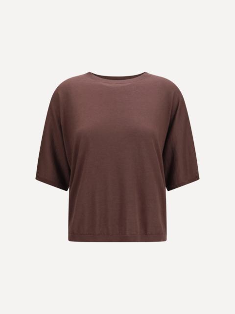 Brunello Cucinelli Short-sleeve cashmere and silk Sweater