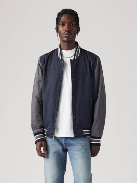 LIGHTWEIGHT COLORBLOCK VARSITY JACKET