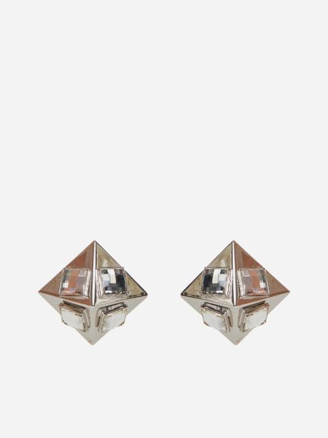 Alessandra Rich Pyramid crystals earrings