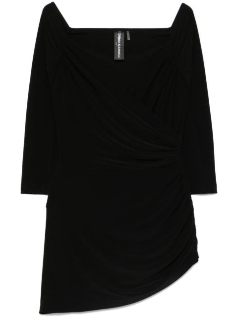 NORMA KAMALI draped off-shoulder mini dress
