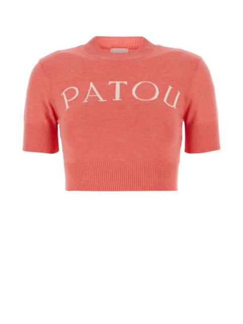 Pink cotton blend sweater