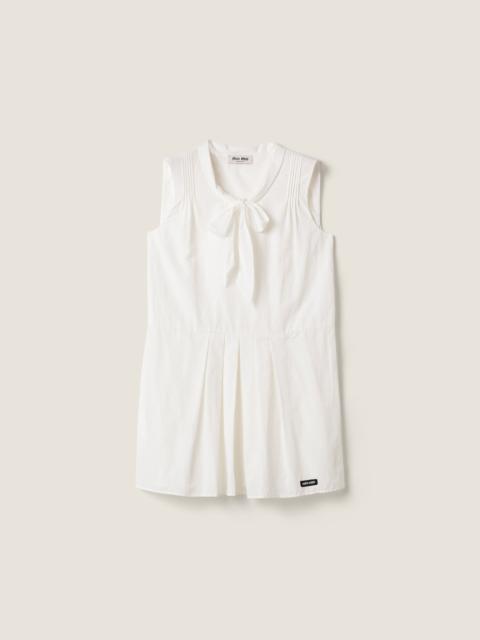 Miu Miu Slubbed poplin dress