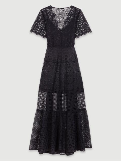 maje Lace maxi dress