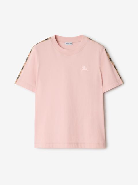 Burberry Check Trim Cotton T-shirt