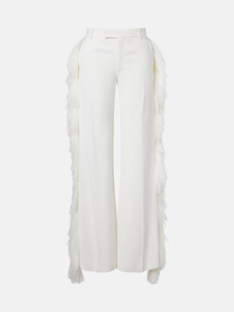 PHOEBE PHILO Fringed wide-leg pants
