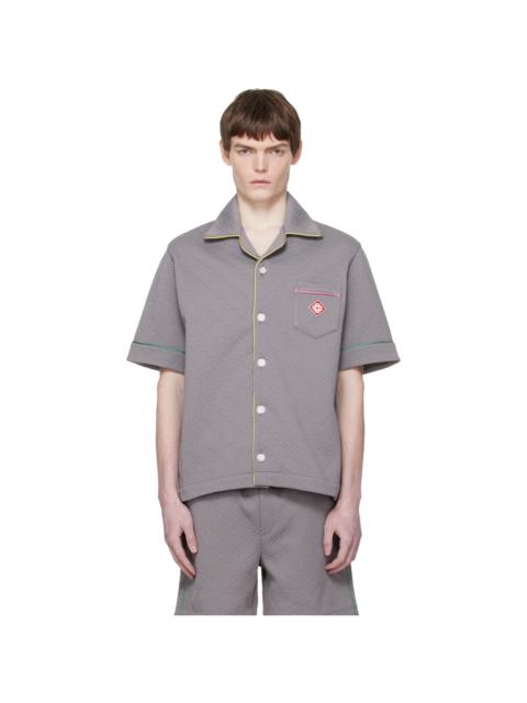 CASABLANCA Gray Jacquard Shirt