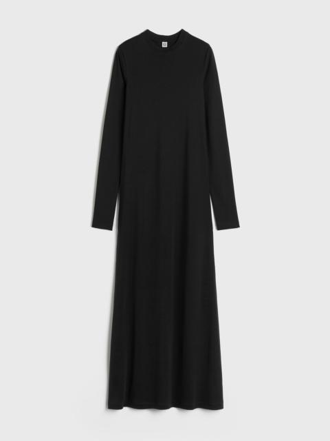 Long-sleeve jersey dress black