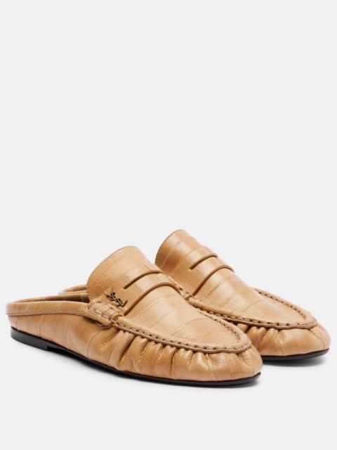 SAINT LAURENT Le Loafer leather mules
