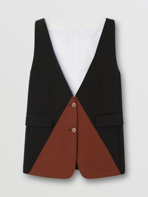 Burberry Geometric Intarsia Wool Reconstructed Tailored Jacket