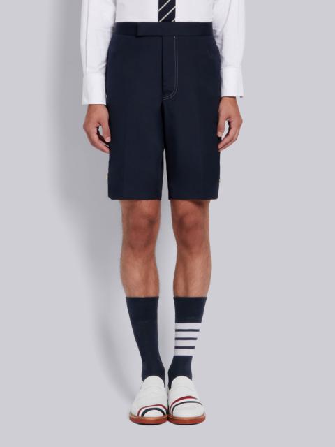 Thom Browne Navy Cotton Typewriter Cloth Double Needle Stitch Classic Shorts