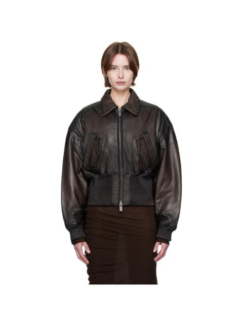 Holzweiler Brown Saphra Leather Jacket