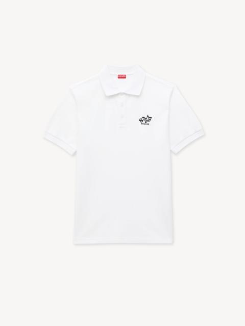 KENZO 'KENZO Sounds' embroidered slim polo in cotton