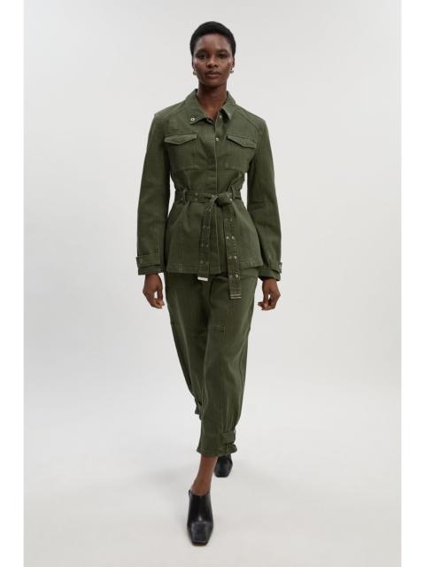 KAREN MILLEN Denim Utility Cuff Hem Trouser