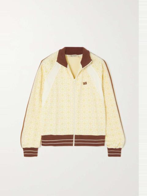 WALES BONNER Shine crochet-trimmed organic cotton-jacquard track jacket