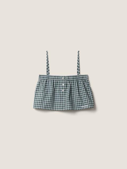 Miu Miu Plaid top