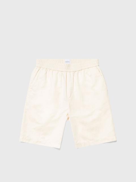 Undyed Cotton Linen Drawstring Shorts