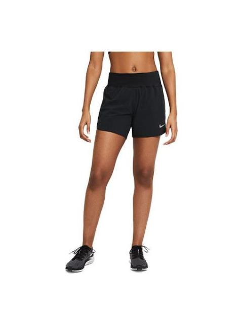 Nike (WMNS) Nike Eclipse Solid Color Casual Sports Running Shorts Black CZ9569-010