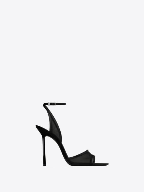 SAINT LAURENT missy sandals in tulle