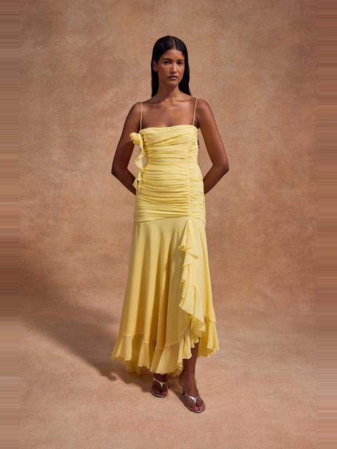 ROSADO MAXI DRESS IN SHERBET YELLOW CHIFFON