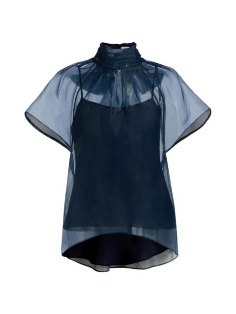 SIMKHAI Women's Feyre Bow-Neck Top - Midnight