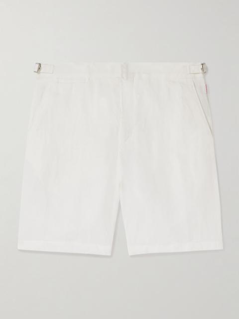 ORLEBAR BROWN Norwich Straight-Leg Linen Shorts Ecru