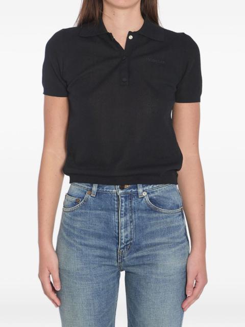 Moncler embroidered-logo polo top